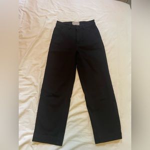 everlane straight leg crop in black